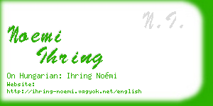 noemi ihring business card